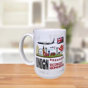 London’s Iconic Wonders 15oz Personalised Coffee Mug