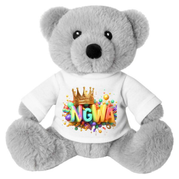 Enchanting Personalized Teddy Bear Grey Soft Toy