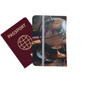 Personalised Travel Globe Passport Holder Cover