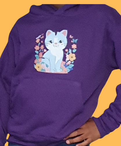 Kids Premium Hooded Sweatshirt - Customizable Cotton-Poly Blend photo review