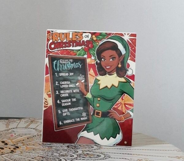 MDF Photo Panel with Metal Stand – Festive Christmas Design