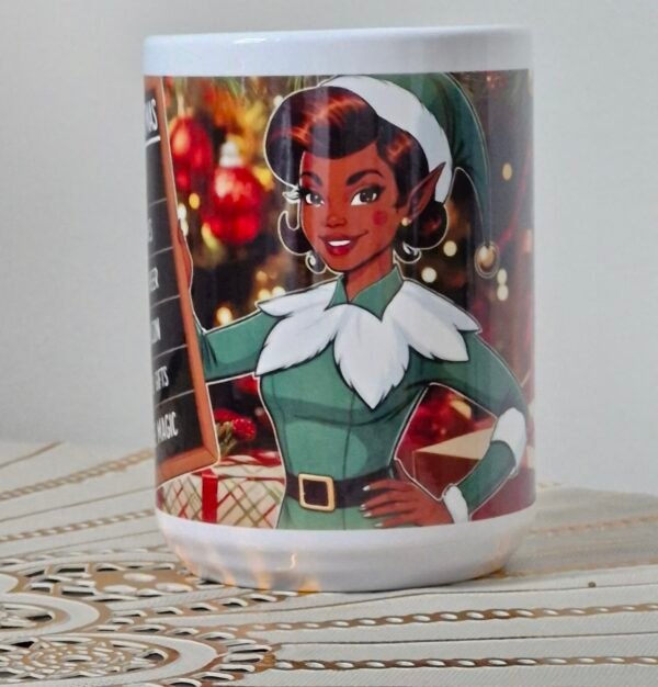 6 Rules of Christmas Personalised 15oz Ceramic Coffee Mug – Customizable - Image 2