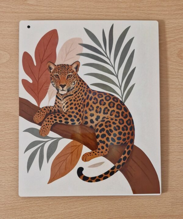 MDF Photo Panel with Metal Stand. Designs: Flamingo, Elephant, Tiger and Butterfly Rose Flower - Image 2