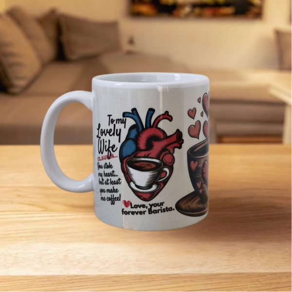 Personalised 'To My Lovely Wife' 11oz Coffee Mug