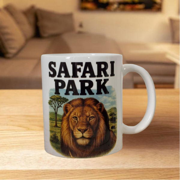 Safari Park 11oz Mug Personalised Lion Safari Park Coffee Tea Mug - Image 2