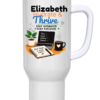 40oz Stainless Steel Personalised Travel Tumbler with Handle – Glossy Insulated Water Mug