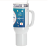 Personalised Healthcare Worker 40oz Tumbler Travel Mug with Handle & Straw